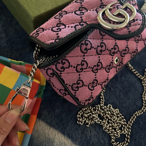 COPY - Brand new Gucci multicolor Super mini bag color pink . π 100% authentic - Picture 7 of 8